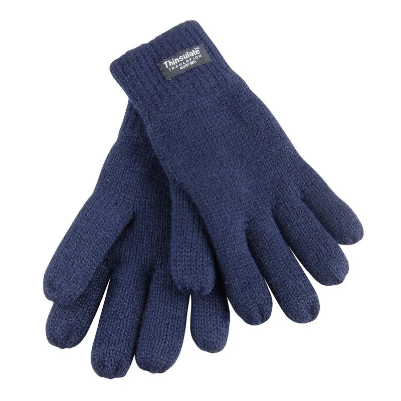 Image of Result Classic Lined Thinsulate Gloves in Navy Navy Unisex One Size
