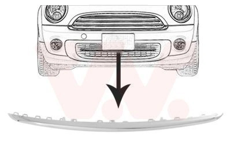 Image of VAN WEZEL Bumper cover VAN WEZEL 0508598