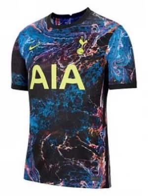 image of Nike Mens Tottenham 21/22 Away Short Sleeved Stadium Jersey, Black, Size L, Men