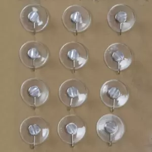 Image of 12 x 32mm Sucker Suction Cup With Metal Hook