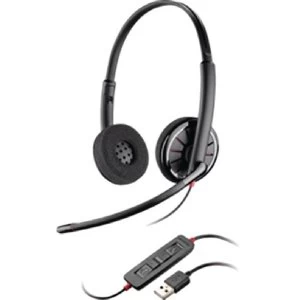 Image of Plantronics C320 UC Bin MOC Black Wire Headset Black 85619 02