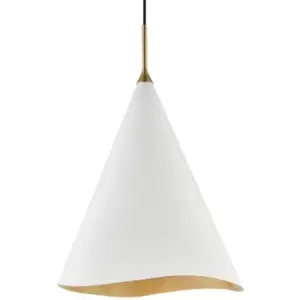 image of Martini 1 Light 18 Pendant White, Gold, Aluminum