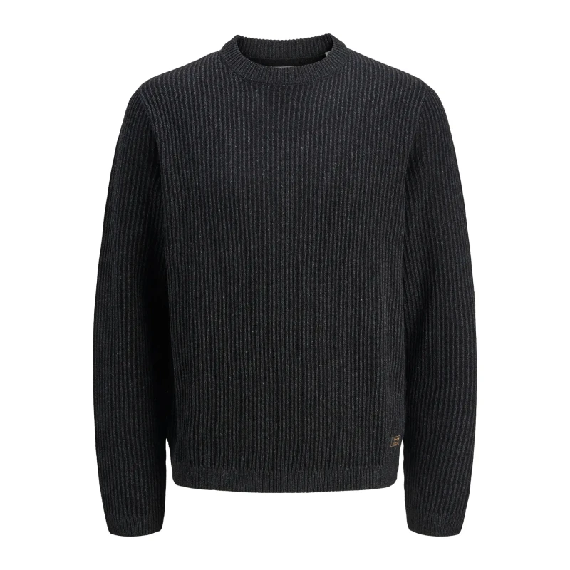 Image of jack & jones Knit crew neck jumper Jack & Jones Dover Noir Male M