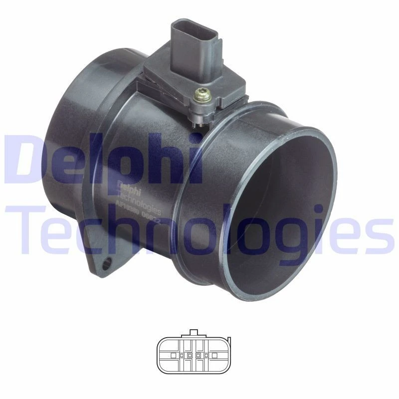 Image of DELPHI Mass air flow sensor DELPHI AF10380-12B1