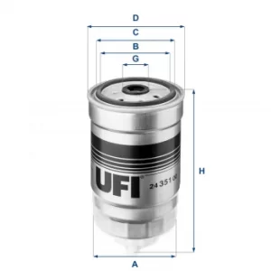 Image of 24.351.00 UFI Fuel Filter
