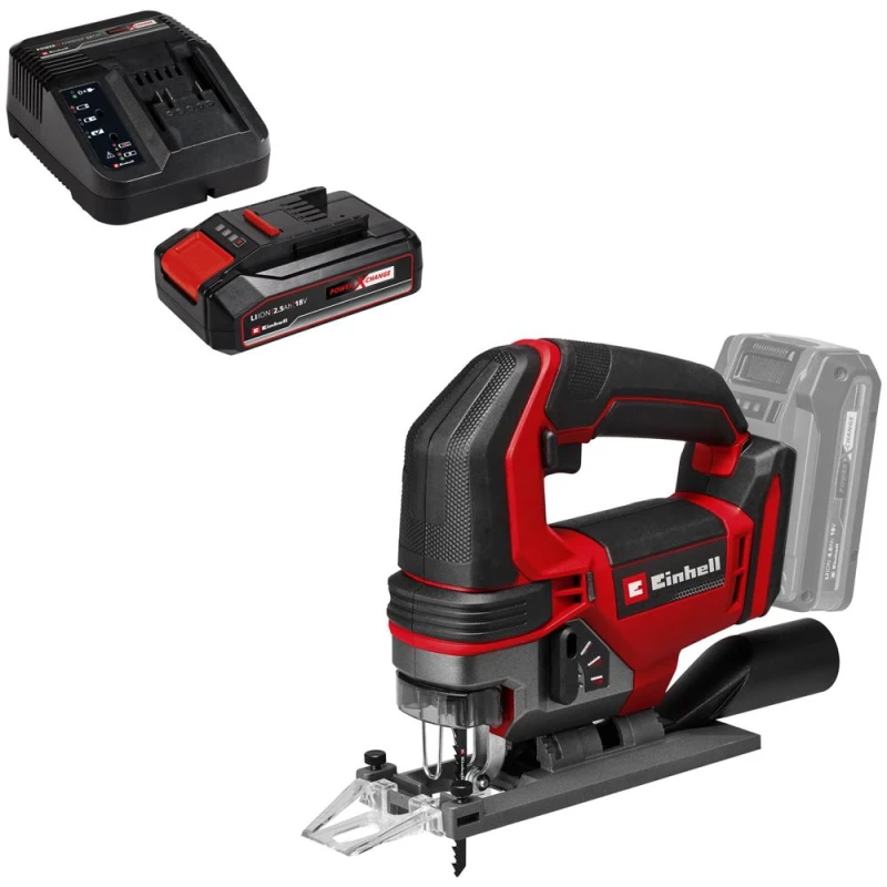 Image of Einhell TE-JS 18/100 Li 18v Cordless Jigsaw 1 x 2.5ah Li-ion Charger No Case TE-JS 18/100 L