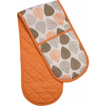 image of Premier Housewares - Orange Leaf Double Oven Glove