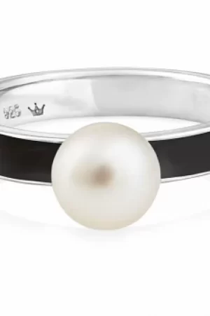 image of Jersey Pearl Viva Freshwater Pearl Black Ring Size M JEWEL VIVALRB-M