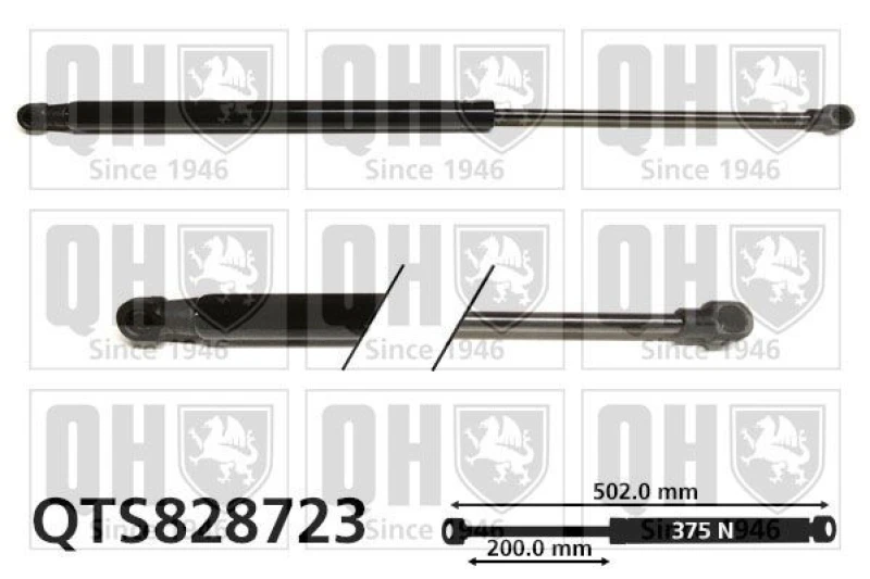 Image of QUINTON HAZELL Tailgate strut QUINTON HAZELL QTS828723