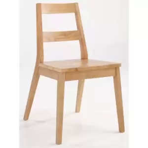Image of Set of 2 Oak Wooden Dining Chairs
