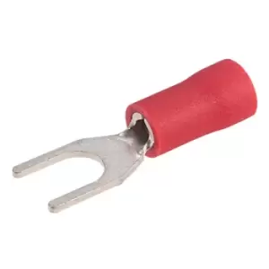 TruConnect Red 4mm Fork Terminal Pack of 100