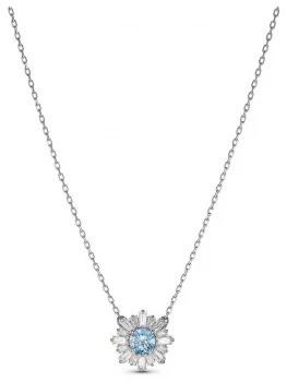 image of Swarovski Sunshine Rhodium Plated Blue Crystal Jewellery