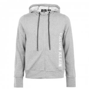 Image of Calvin Klein Performance Full Zip Hooded Jacket - GreyHeather 077