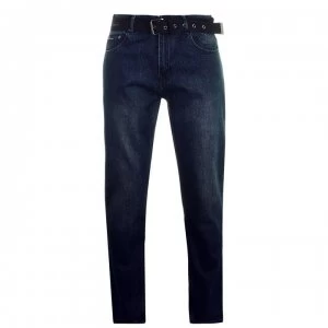 Image of Pierre Cardin Web Belt Mens Jeans - Vintage Dark