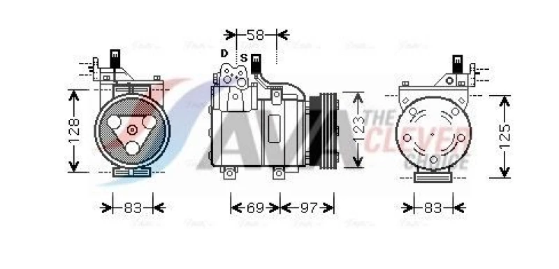 Image of Air conditioning compressor AVA COOLING SYSTEMS HYAK093