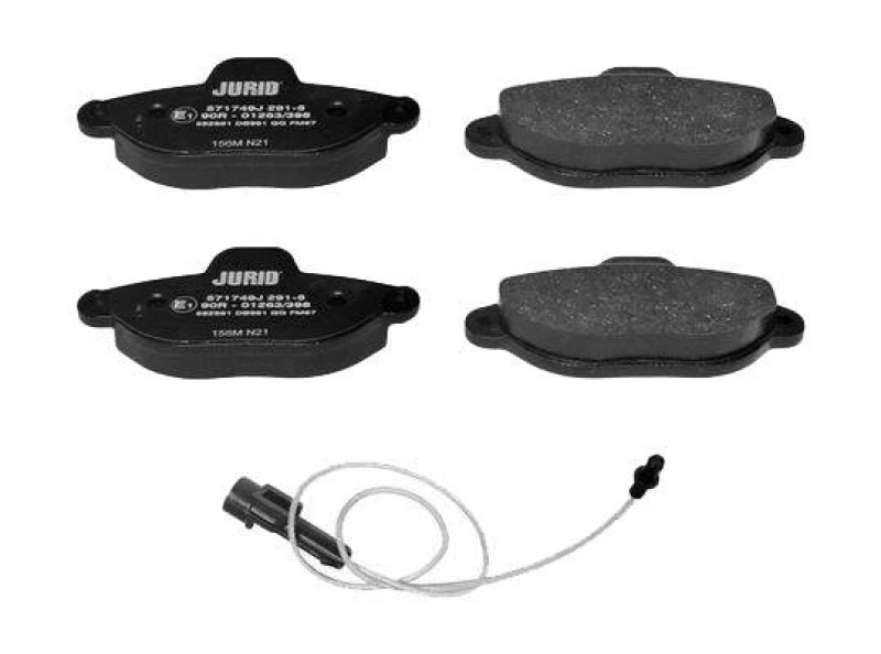 Image of JURID 571749J Brake pad set not prepared for wear warning indicator, with accessories Brake Pad Set,disc brake (402)
