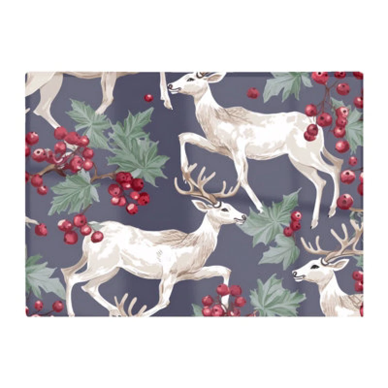 Image of Warren Reed Designer Reindeers And Holly Chopping Board