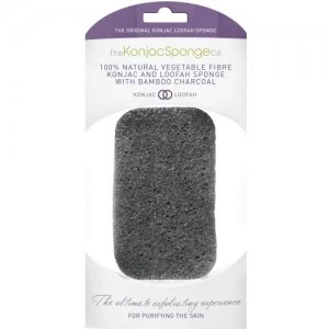 image of The Konjac Sponge The Ultimate Exfoliating Konjac Loofah Medley Body Sponge Charcoal