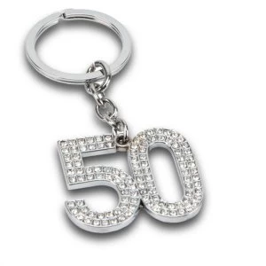 Image of Birthdays by Juliana '50' Crystal Keyring