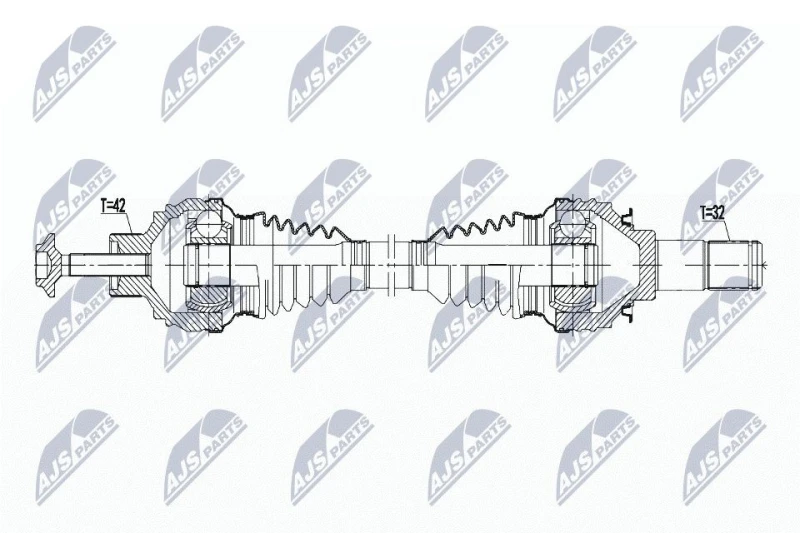 Image of NTY NPW-PS-004 Drive shaft Rear Axle Left Drive Shaft (13)