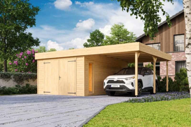 Image of Lasita Maja Bahamas-Log Cabin, Wooden Garden Room, Timber Summerhouse, Home Office - L680 X W560 X H250.8 Cm