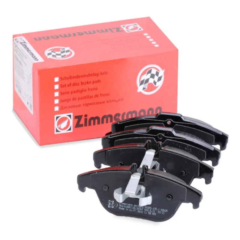Image of ZIMMERMANN 24253.175.1 Brake pad set Rear Axle, prepared for wear warning indicator, Photo corresponds to scope of supply Brake Pad Set,disc brake (4