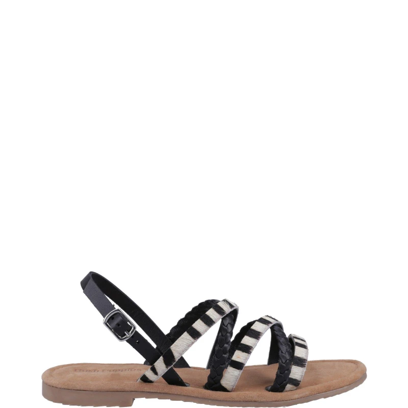 Image of Hush Puppies Womens Amanda Strappy Multi Strap Sandals UK Size 3 (EU 36) Black HUS808-BLACK-3