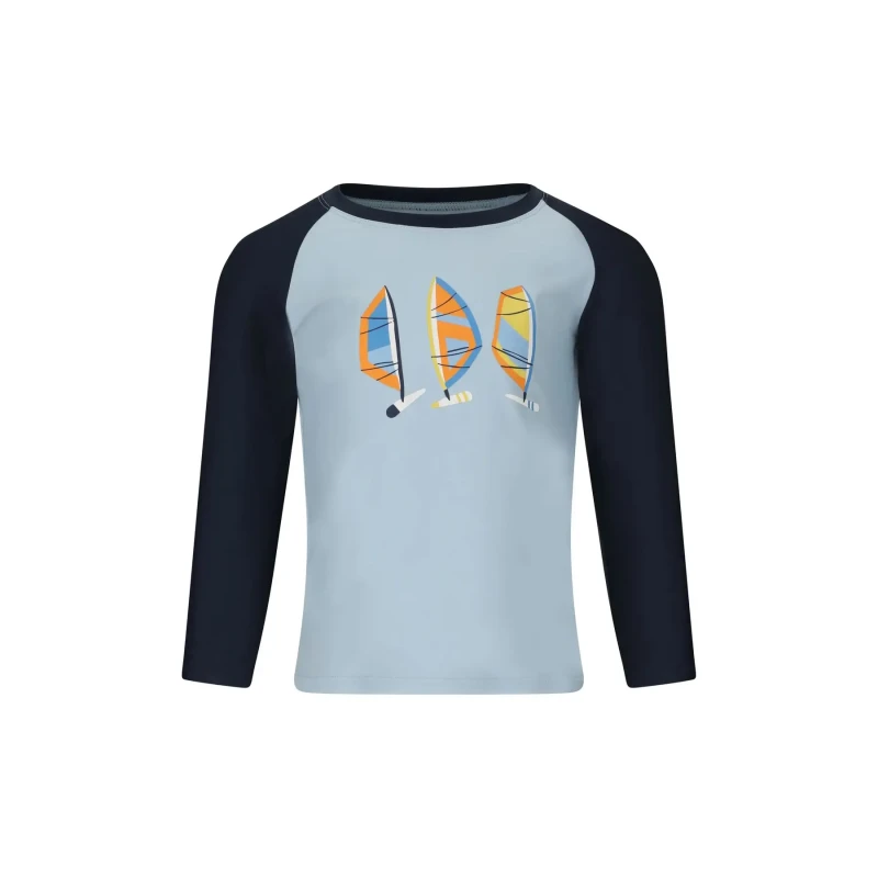 Image of Children's long-sleeved swim t-shirt Zigzag Lassu Uva Bleu Unisex 8 ans