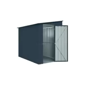 image of Lotus - 5x8 Anthracite Grey Metal Lean-To Shed - Anthracite Grey