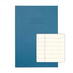 image of RHINO A4 Tinted Exercise Book 48 Pages 24 Leaf Light Blue with Cream