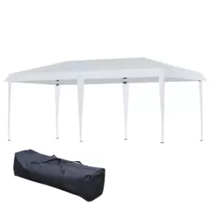 image of Outsunny 6 X 3M Pop Up Gazebo Patio Party Event Heavy Duty Canopy - White