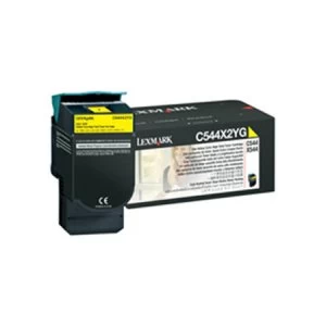 image of Lexmark C544X2YG Yellow Laser Toner Ink Cartridge