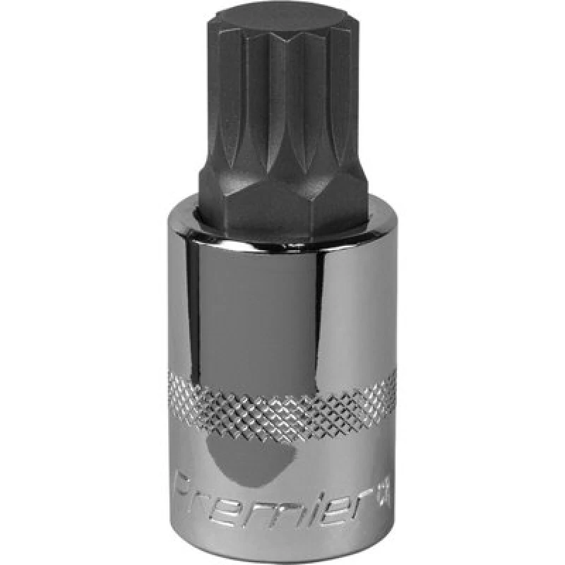 Image of Loops M18 Forged Spline Socket Bit - 1/2" Square Drive - Chrome Vanadium Wrench Socket Multi