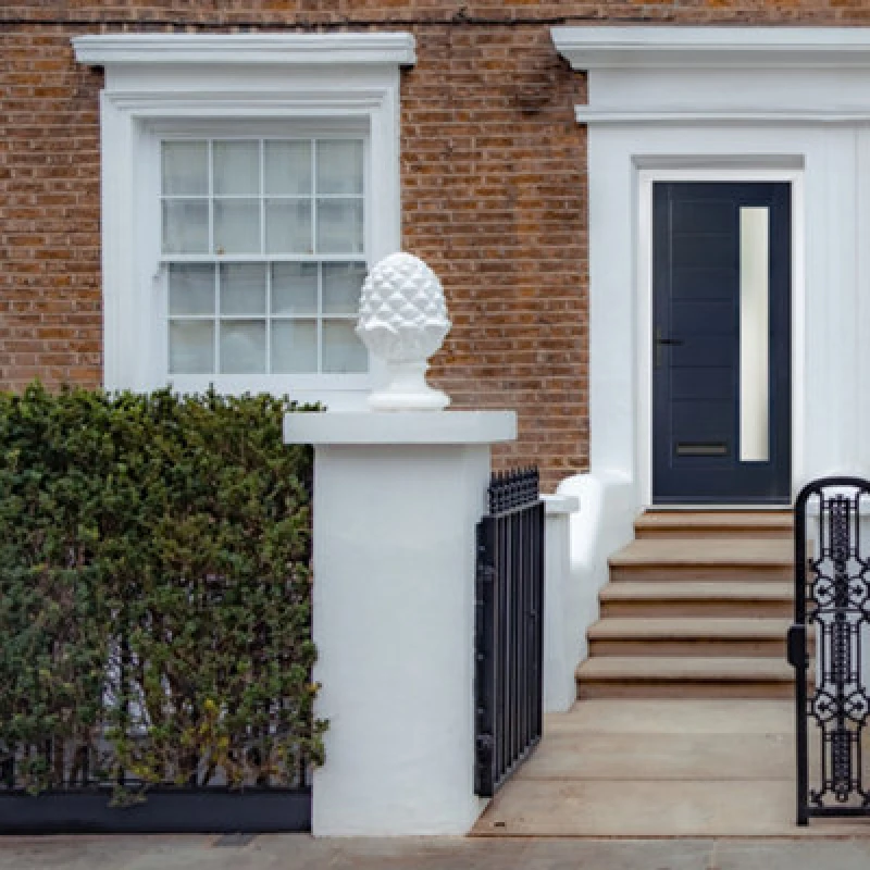 Image of Lacerta Composite Door Monza Blue 890mm X 2090mm Open In Right Hand Obs Glass 10 Year Guarantee - Free Delivery & Smart Lock