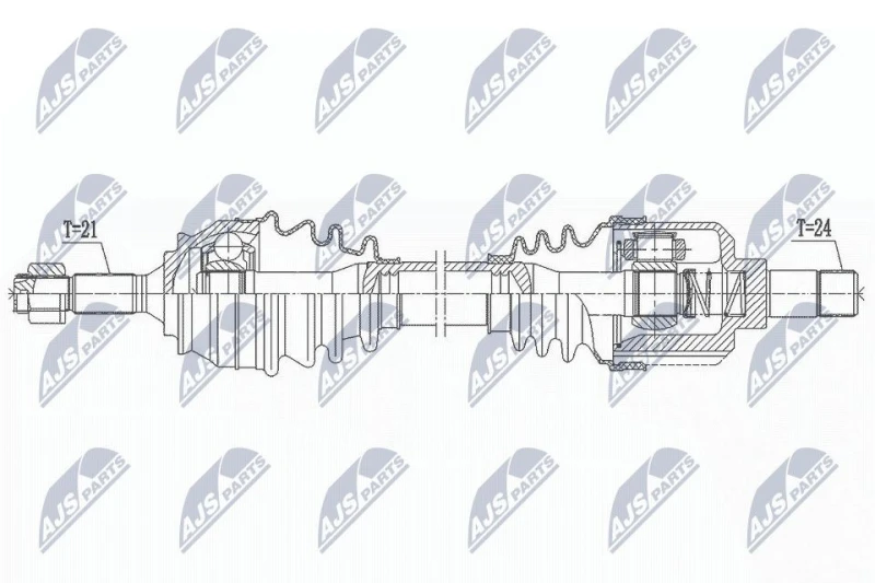 Image of NTY NPW-CT-137 Drive shaft Automatic Transmission, Front Axle Left Drive Shaft (13)