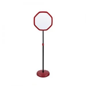 Image of Bi Office Octogonal Safety Floor Sign Magnetic Drywipe Red