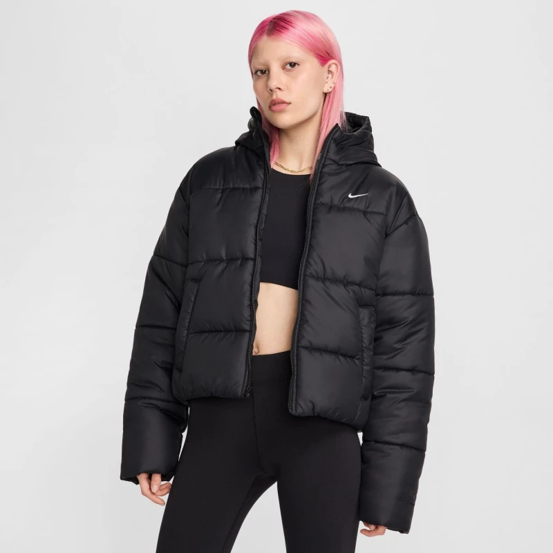 Image of Nike Sportswear Classic Puffer Jacket Womens Black female 8 (XS)