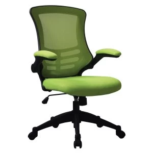 image of Eliza Tinsley Designer Mesh Chair with Folding Arms - Green