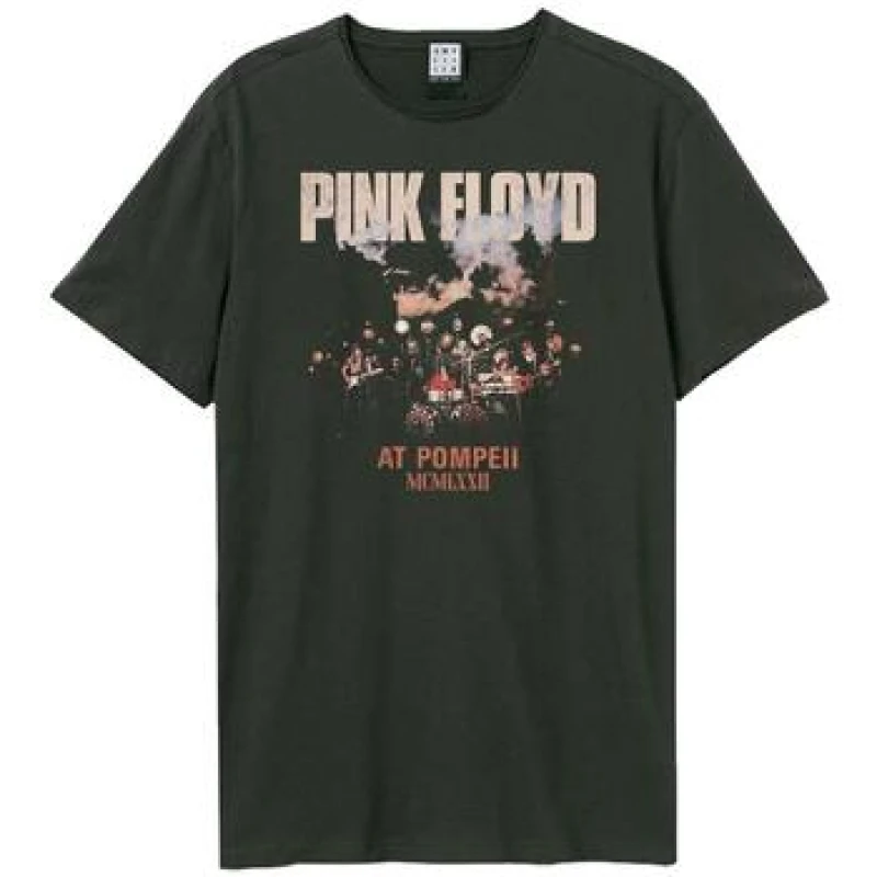 Image of Amplified Amplified Men Pompeii Live Pink Floyd T-Shirt in Charcoal Size: X-Small Charcoal XS Male 5063806627982