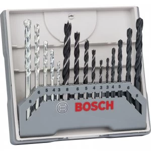 image of Bosch 15 Piece Mixed Drill Bit Set