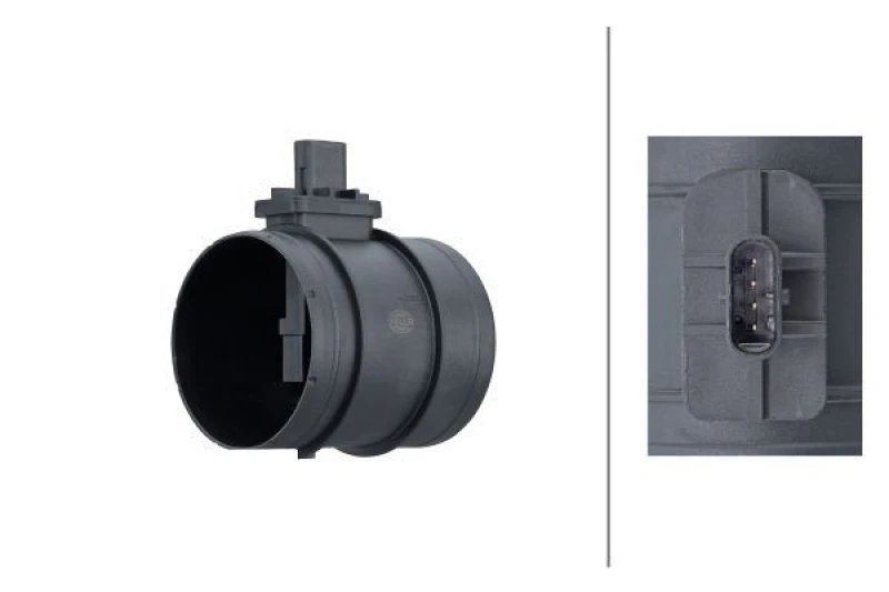 Image of HELLA Mass air flow sensor HELLA 8ET 358 166-451