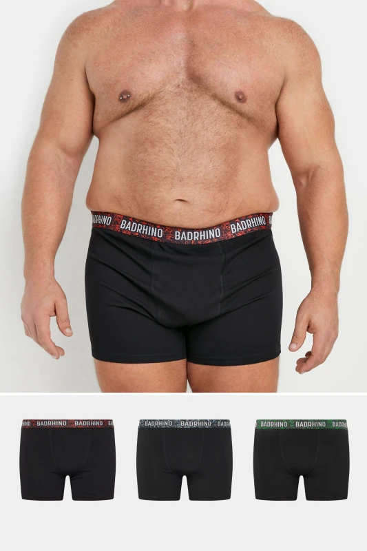 Image of BadRhino 3 Pack Graffiti Design Trunks Black