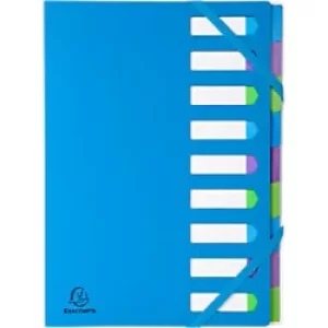 image of Campus Neon Multipart Files Harmonika A4, 9 Sections, Blue, Pack of 5