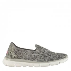 Image of Slazenger Zeal Slip On Ladies Shoes - GreyMarl/White
