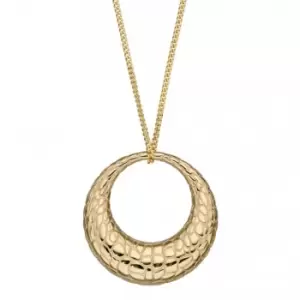 9ct Yellow Gold Snake Skin Texture Pendant GP2292