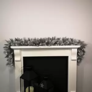 Image of Premier Christmas 1.8M Snow Tipped Grey Fir Garland