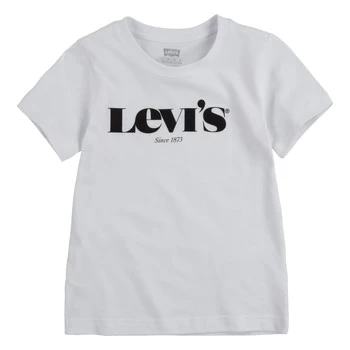 image of Levis GRAPHIC TEE boys's Childrens T shirt in White - Sizes 10 years,12 years,14 years