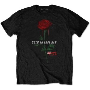Image of Guns N' Roses - Used to Love Her Rose Mens Large T-Shirt - Black