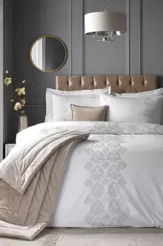 image of 'Carmella' Luxury Metallic Emboidered Duvet Cover Set