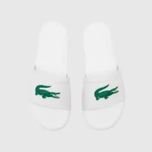 image of Lacoste White & Green L.30 Boys Junior Slides